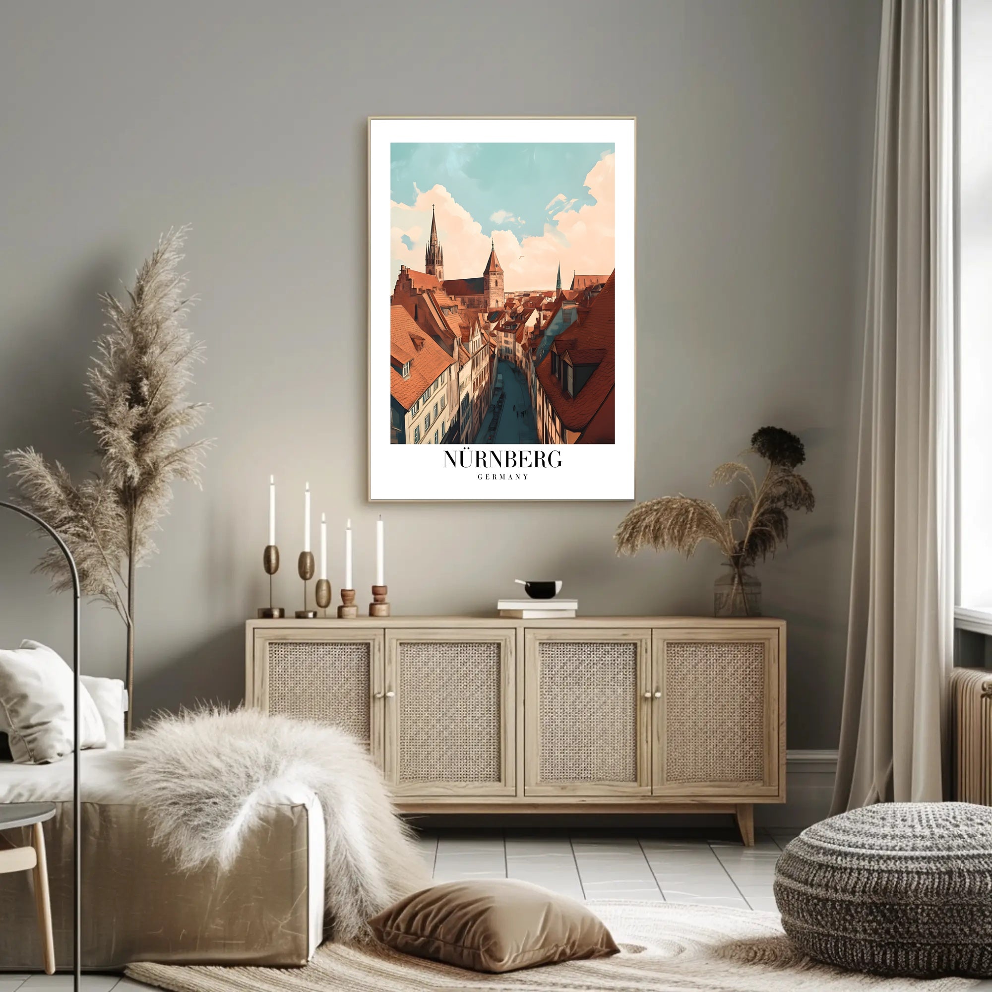 Nürnberg Cityscape Charm: Urban or Cityscape Poster PosterGoat