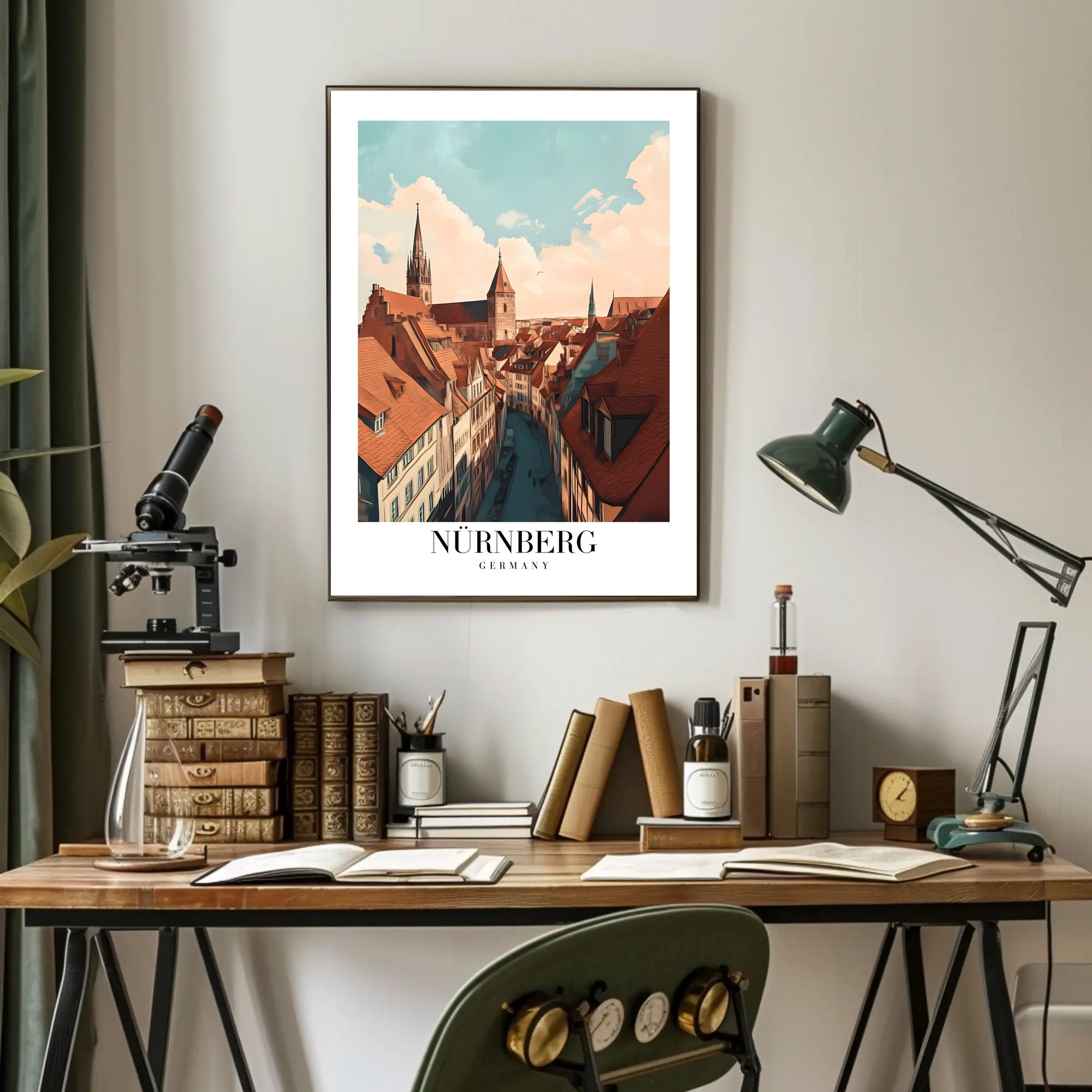 Nürnberg Cityscape Charm: Urban or Cityscape Poster PosterGoat