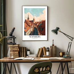 Nürnberg Cityscape Charm: Urban or Cityscape Poster PosterGoat