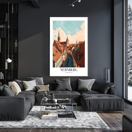 Nürnberg Cityscape Charm: Urban or Cityscape Poster PosterGoat
