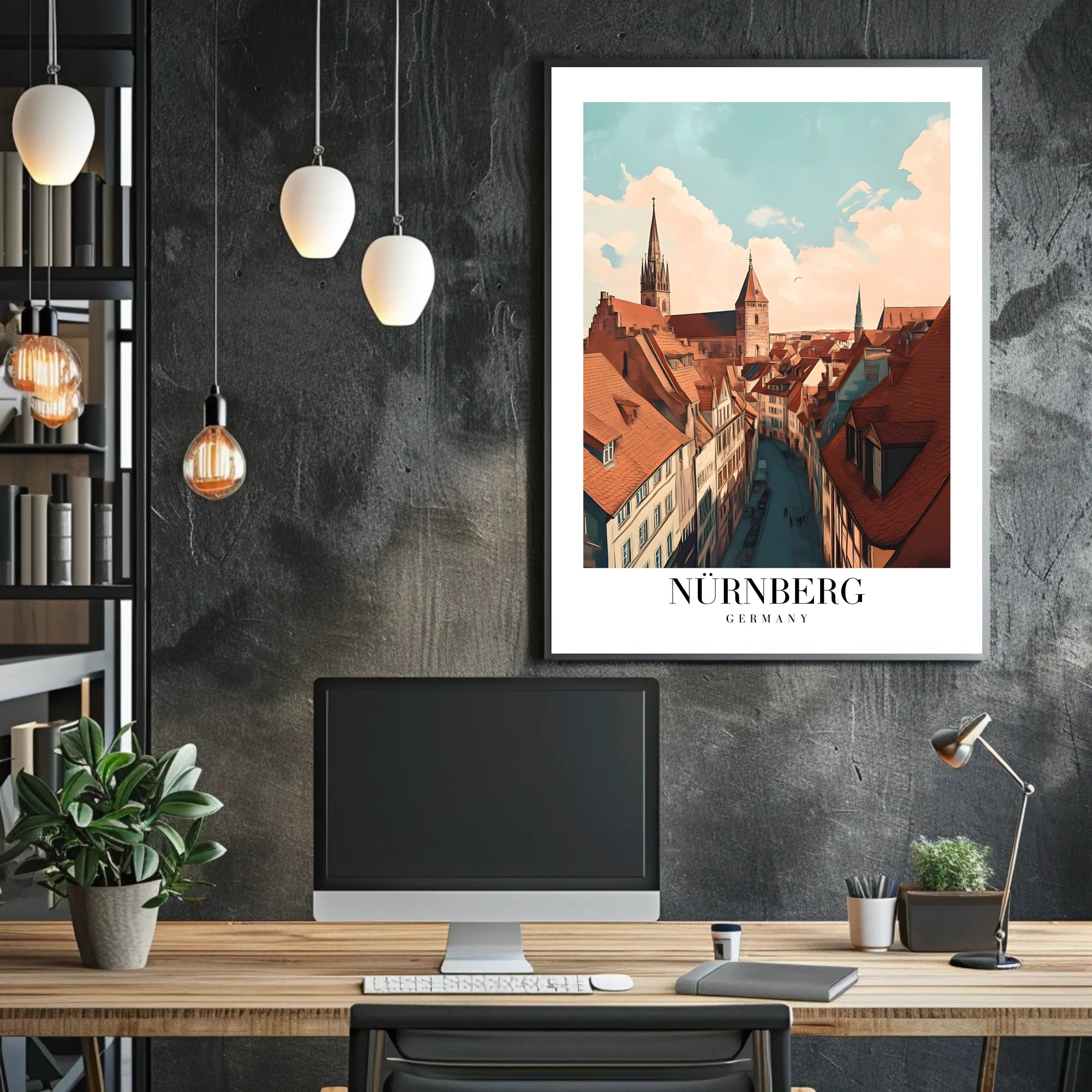Nürnberg Cityscape Charm: Urban or Cityscape Poster PosterGoat