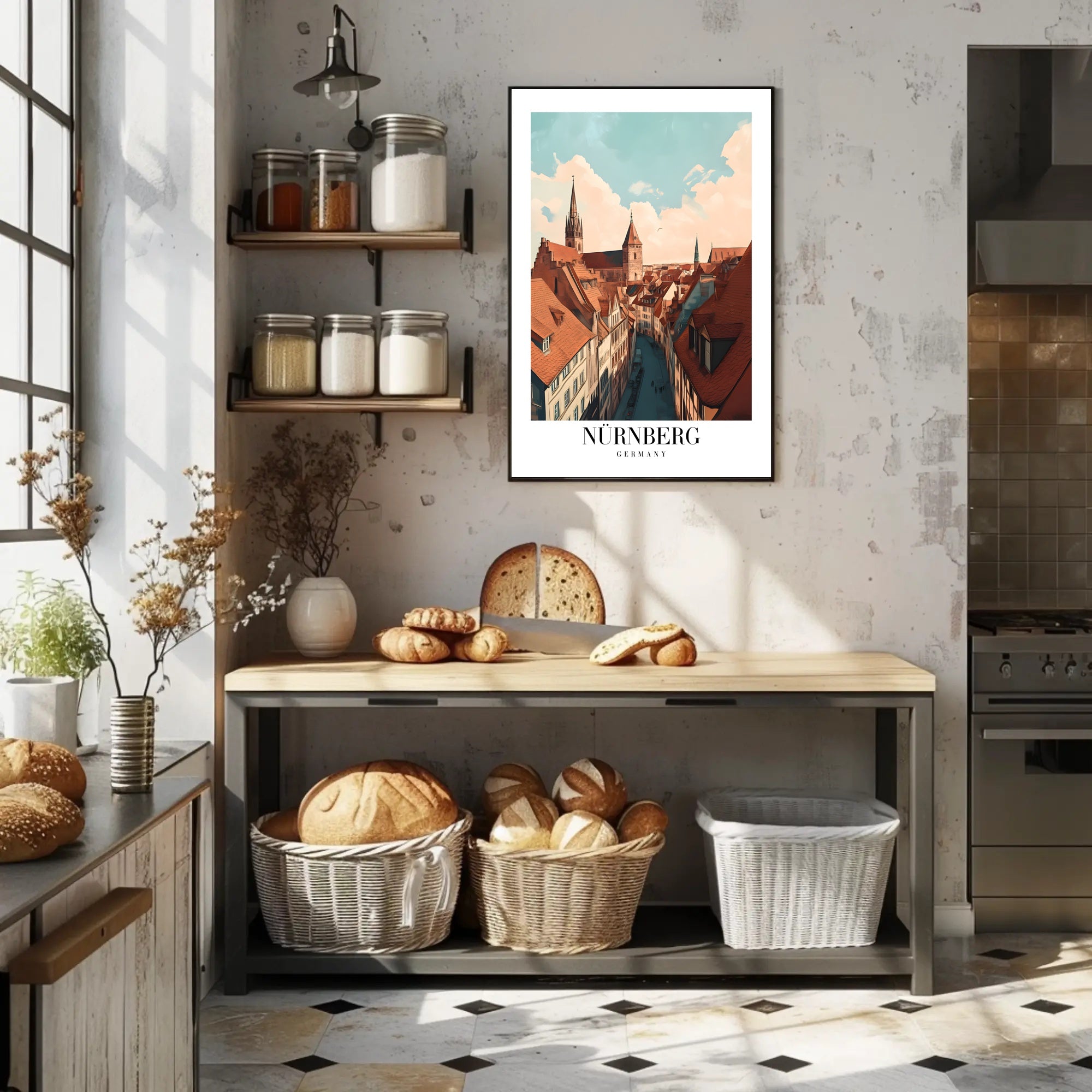 Nürnberg Cityscape Charm: Urban or Cityscape Poster PosterGoat