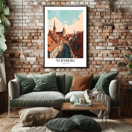 Nürnberg Cityscape Charm: Urban or Cityscape Poster PosterGoat