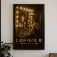 OLD HOLLYWOOD GLAMOUR BEHIND THE SCENES Artistic Poster PosterGoat