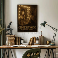 OLD HOLLYWOOD GLAMOUR BEHIND THE SCENES Artistic Poster PosterGoat