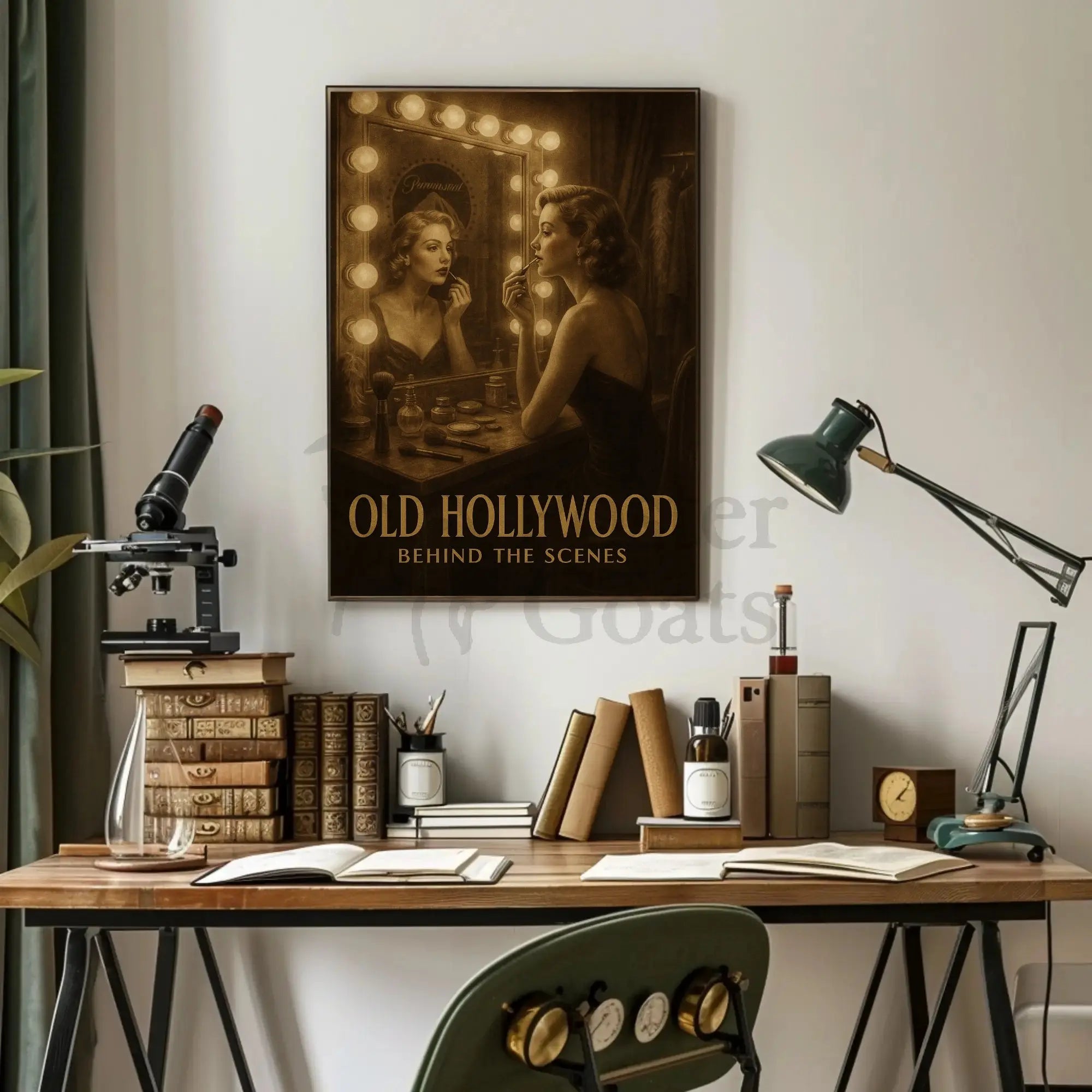 OLD HOLLYWOOD GLAMOUR BEHIND THE SCENES Artistic Poster PosterGoat