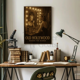 OLD HOLLYWOOD GLAMOUR BEHIND THE SCENES Artistic Poster PosterGoat