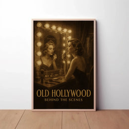 OLD HOLLYWOOD GLAMOUR BEHIND THE SCENES Artistic Poster PosterGoat