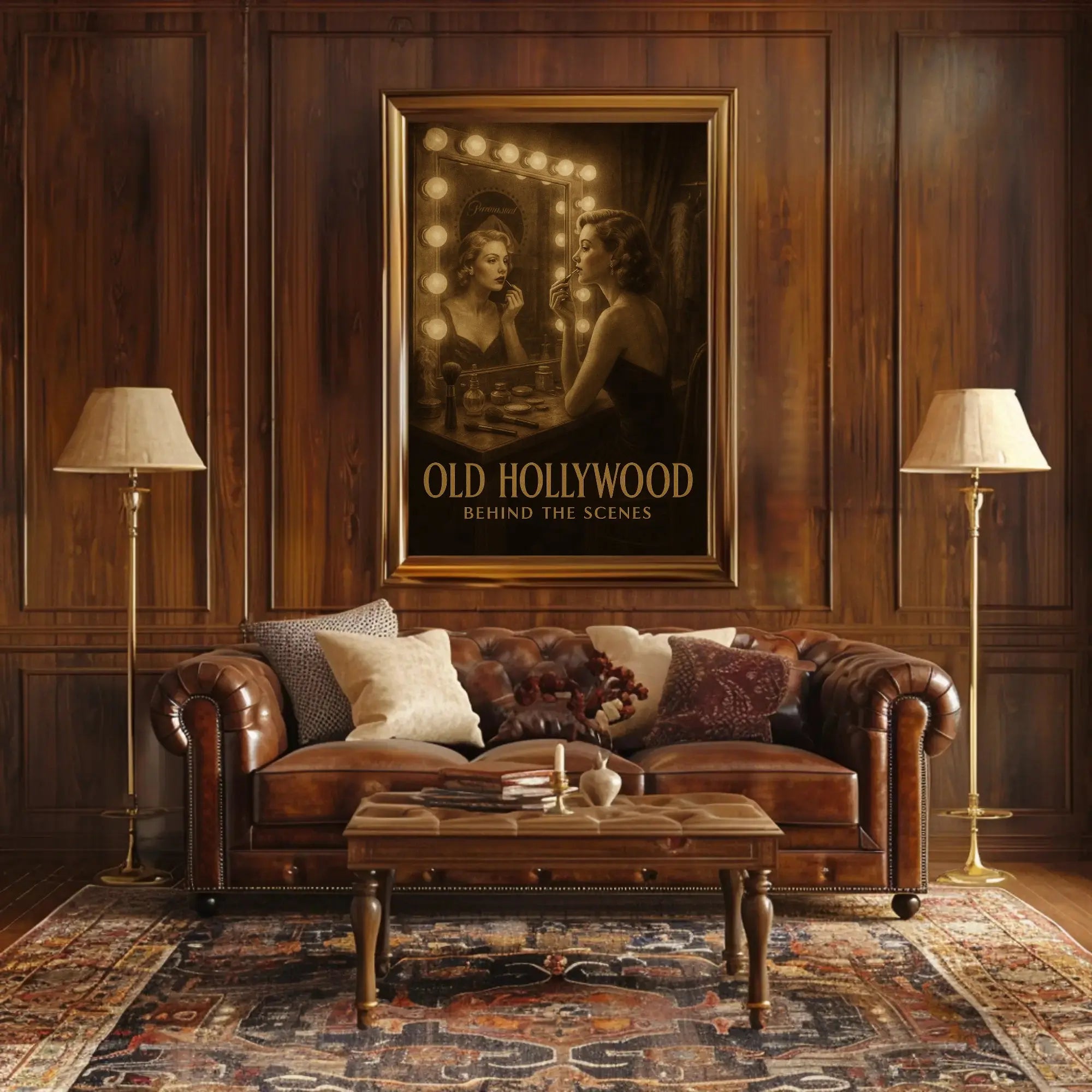 OLD HOLLYWOOD GLAMOUR BEHIND THE SCENES Artistic Poster PosterGoat
