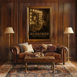 OLD HOLLYWOOD GLAMOUR BEHIND THE SCENES Artistic Poster PosterGoat