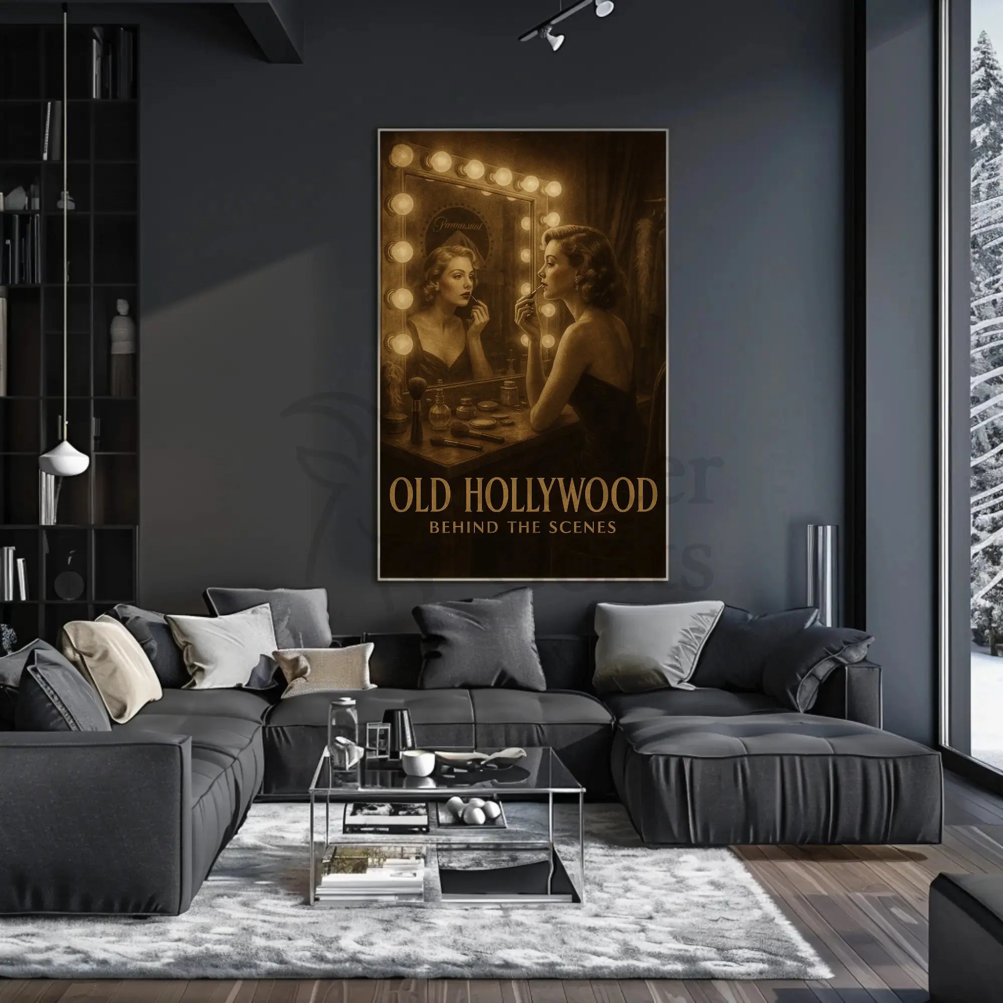 OLD HOLLYWOOD GLAMOUR BEHIND THE SCENES Artistic Poster PosterGoat