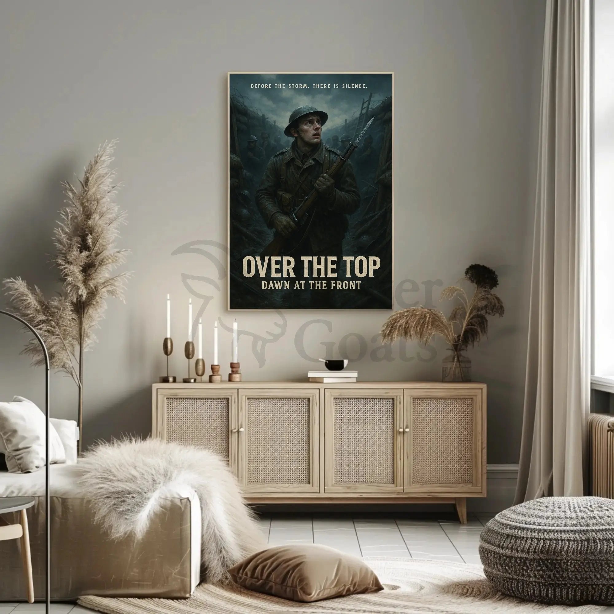 OVER THE TOP: Emotional World War I Military Recruitment Poster PosterGoat