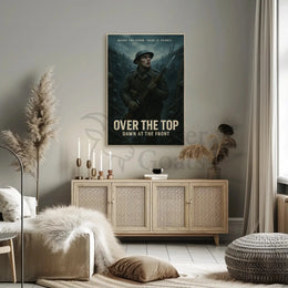 OVER THE TOP: Emotional World War I Military Recruitment Poster PosterGoat