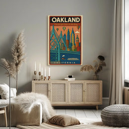 Oakland's Vibrant Charm Travel Poster PosterGoat