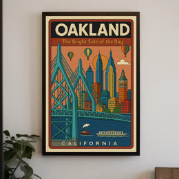 Oakland's Vibrant Charm Travel Poster PosterGoat