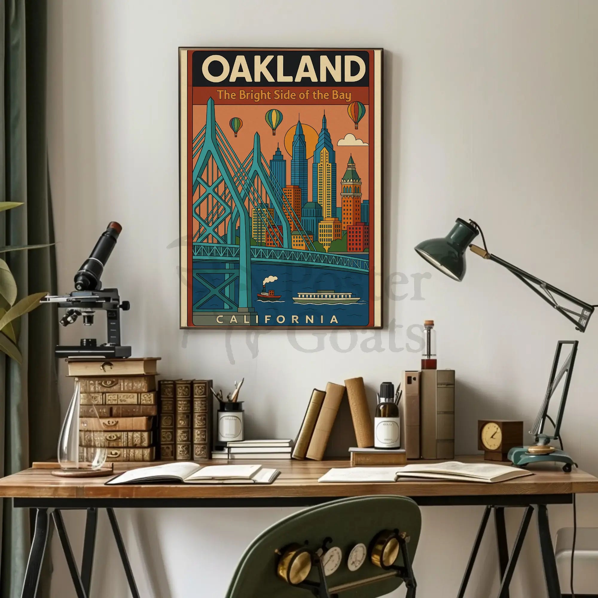 Oakland's Vibrant Charm Travel Poster PosterGoat