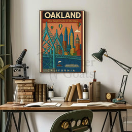 Oakland's Vibrant Charm Travel Poster PosterGoat