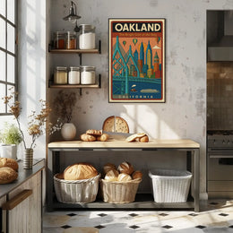 Oakland's Vibrant Charm Travel Poster PosterGoat