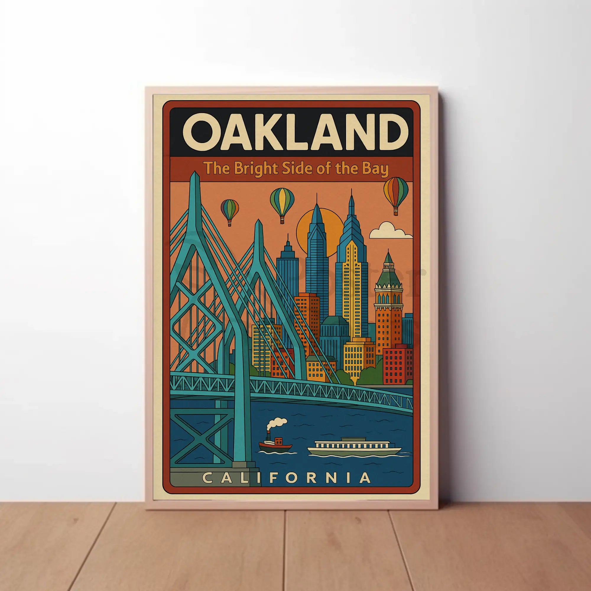 Oakland's Vibrant Charm Travel Poster PosterGoat