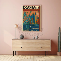 Oakland's Vibrant Charm Travel Poster PosterGoat