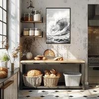 Ocean's Majesty: Dramatic Ocean Wave Art Poster PosterGoat