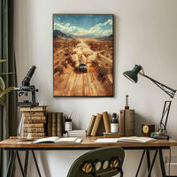 Off-Road Adventure in Desert Scene Sports Poster PosterGoat