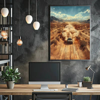 Off-Road Adventure in Desert Scene Sports Poster PosterGoat