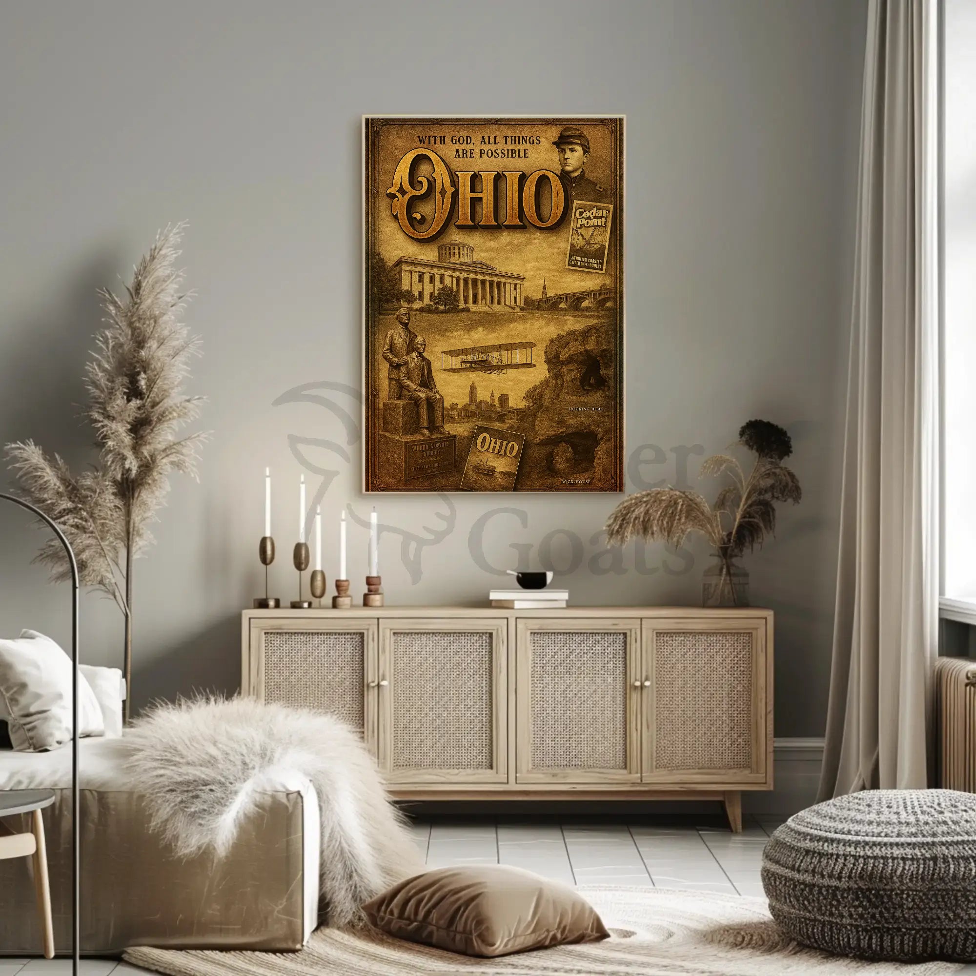Ohio Heritage Celebrated in Vintage Cultural or Heritage Poster PosterGoat