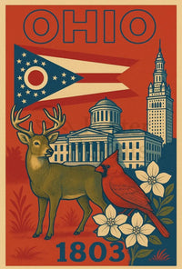 Ohio Heritage Vintage Art Poster Cultural or Heritage Poster PosterGoat