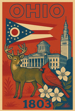Ohio Heritage Vintage Art Poster Cultural or Heritage Poster PosterGoat