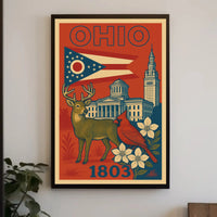 Ohio Heritage Vintage Art Poster Cultural or Heritage Poster PosterGoat