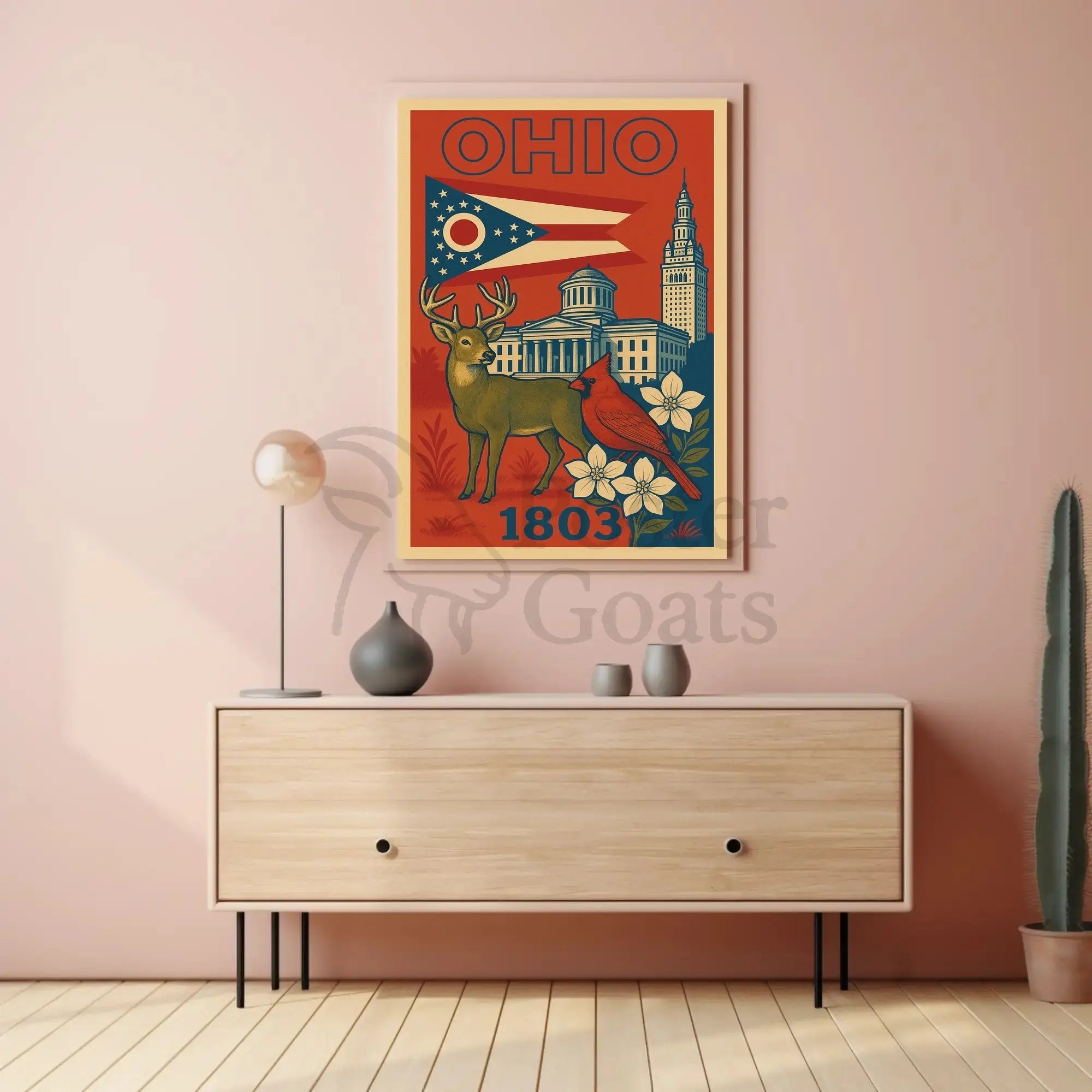 Ohio Heritage Vintage Art Poster Cultural or Heritage Poster PosterGoat