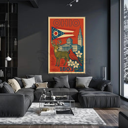 Ohio Heritage Vintage Art Poster Cultural or Heritage Poster PosterGoat