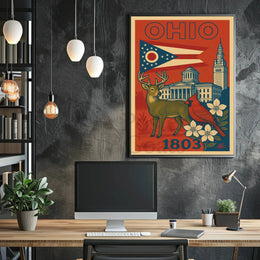 Ohio Heritage Vintage Art Poster Cultural or Heritage Poster PosterGoat