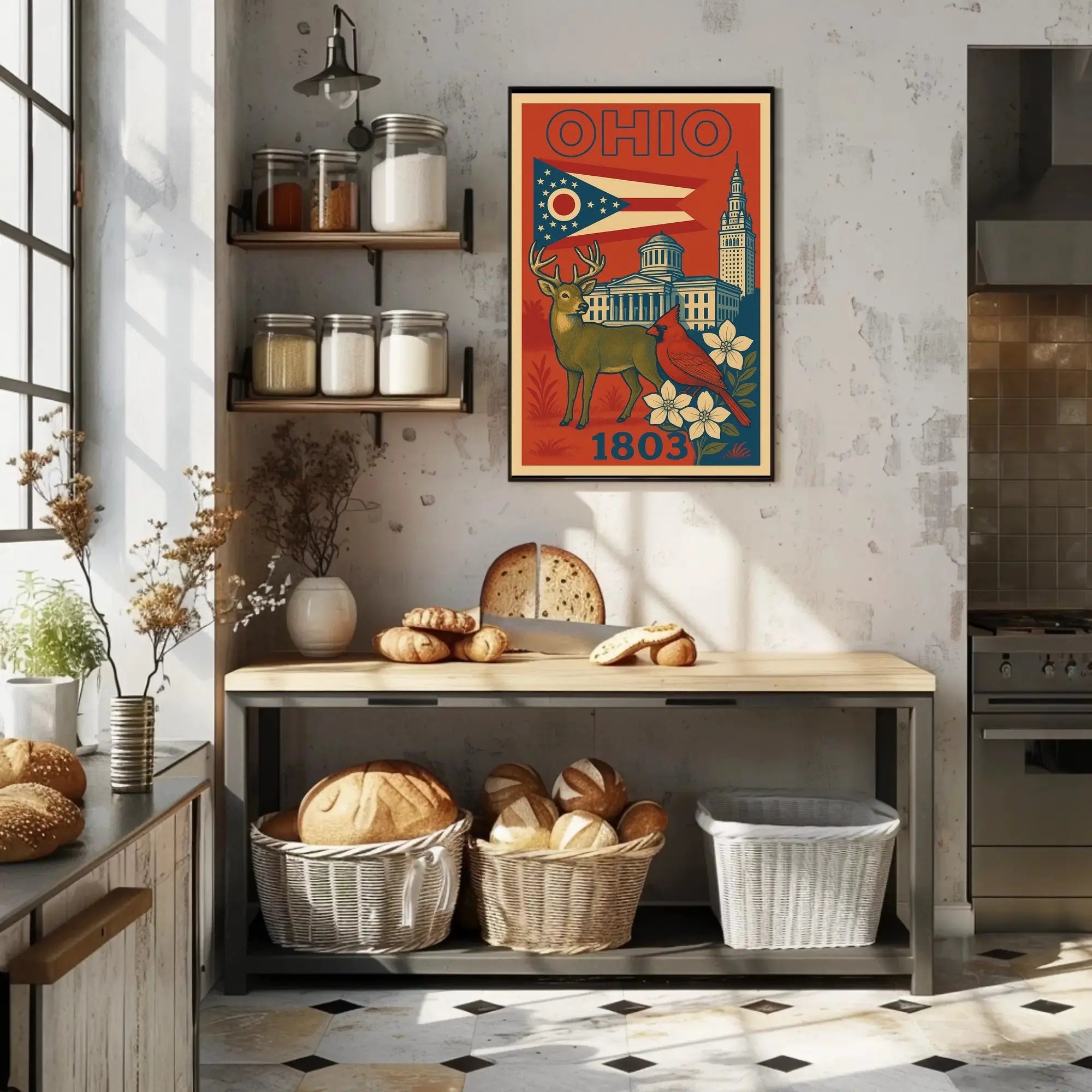 Ohio Heritage Vintage Art Poster Cultural or Heritage Poster PosterGoat