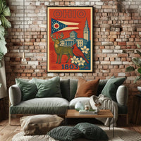 Ohio Heritage Vintage Art Poster Cultural or Heritage Poster PosterGoat