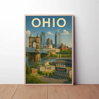 Ohio Landmarks Vintage Travel Poster PosterGoat