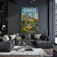 Ohio Landmarks Vintage Travel Poster PosterGoat