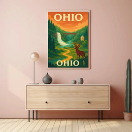 Ohio Scenic Escape Vintage Travel Poster PosterGoat