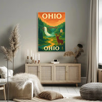 Ohio Scenic Escape Vintage Travel Poster PosterGoat