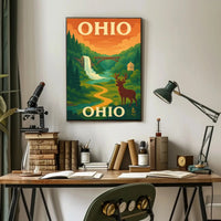 Ohio Scenic Escape Vintage Travel Poster PosterGoat