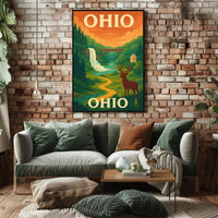 Ohio Scenic Escape Vintage Travel Poster PosterGoat