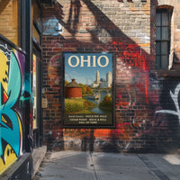 Ohio's Iconic Sites Vintage Travel Poster PosterGoat