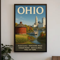 Ohio's Iconic Sites Vintage Travel Poster PosterGoat