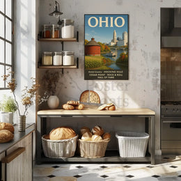 Ohio's Iconic Sites Vintage Travel Poster PosterGoat