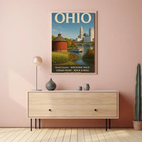 Ohio's Iconic Sites Vintage Travel Poster PosterGoat
