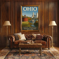 Ohio's Iconic Sites Vintage Travel Poster PosterGoat