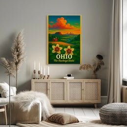 Ohio's Natural Beauty Illustrated Travel Poster PosterGoat