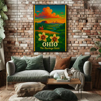 Ohio's Natural Beauty Illustrated Travel Poster PosterGoat