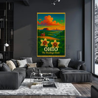 Ohio's Natural Beauty Illustrated Travel Poster PosterGoat